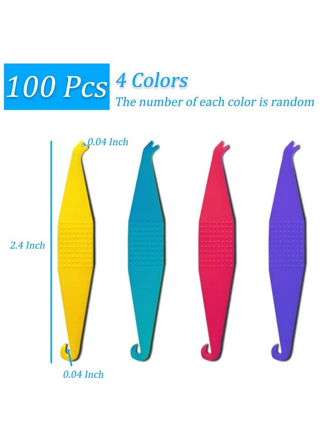 100 Pcs Colorful Disposable Plastic Braces Elastic Rubber Bands Placers Tool For Braces Dental Orthodontic