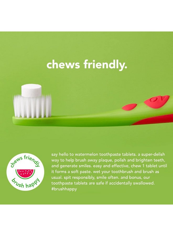 Kids Watermelon Eco Friendly Travel Toothpaste Natural Watermelon Flavor Fluoride Free Plasticfree Tsa Compliant Vegan Sls Free 60 Tablets