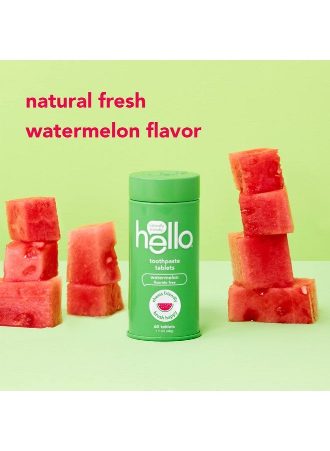 Kids Watermelon Eco Friendly Travel Toothpaste Natural Watermelon Flavor Fluoride Free Plasticfree Tsa Compliant Vegan Sls Free 60 Tablets
