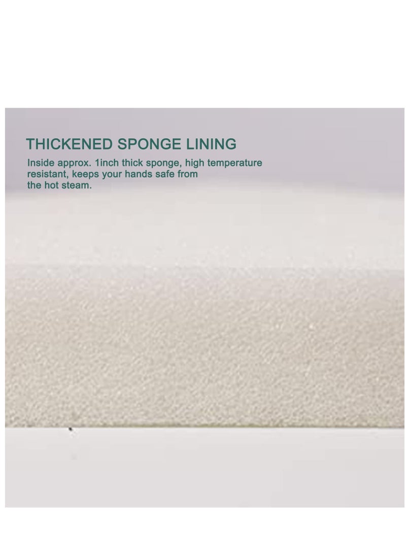 Garment Steamer Ironing Glove Waterproof Heat Resistant Anti Steam Mitt with Finger Loop Complete Care Protective Garment Steaming Mitt Accessories for Clothes (Blue)