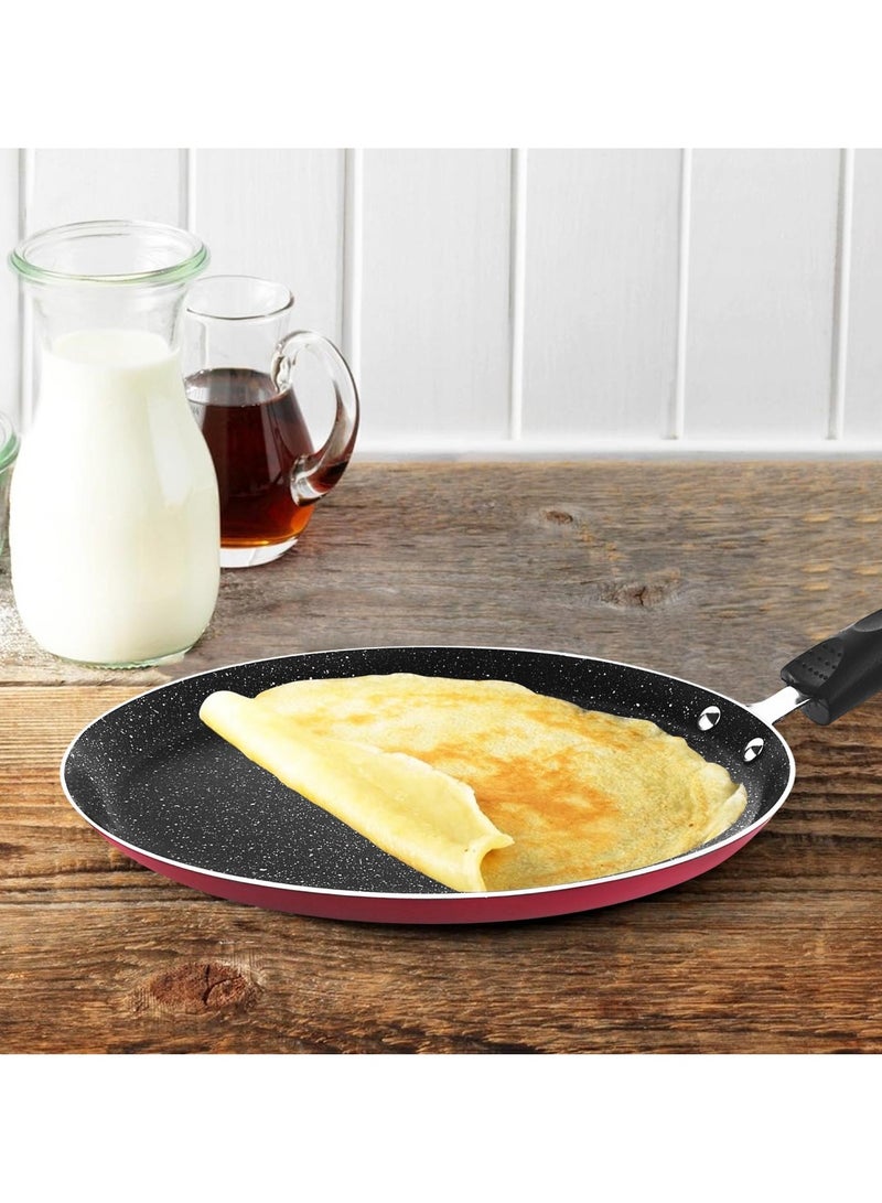 RAJ NON STICK FRYPAN 24 CM & CREPE PAN 24 CM COOKWARE SET WITH TURNER