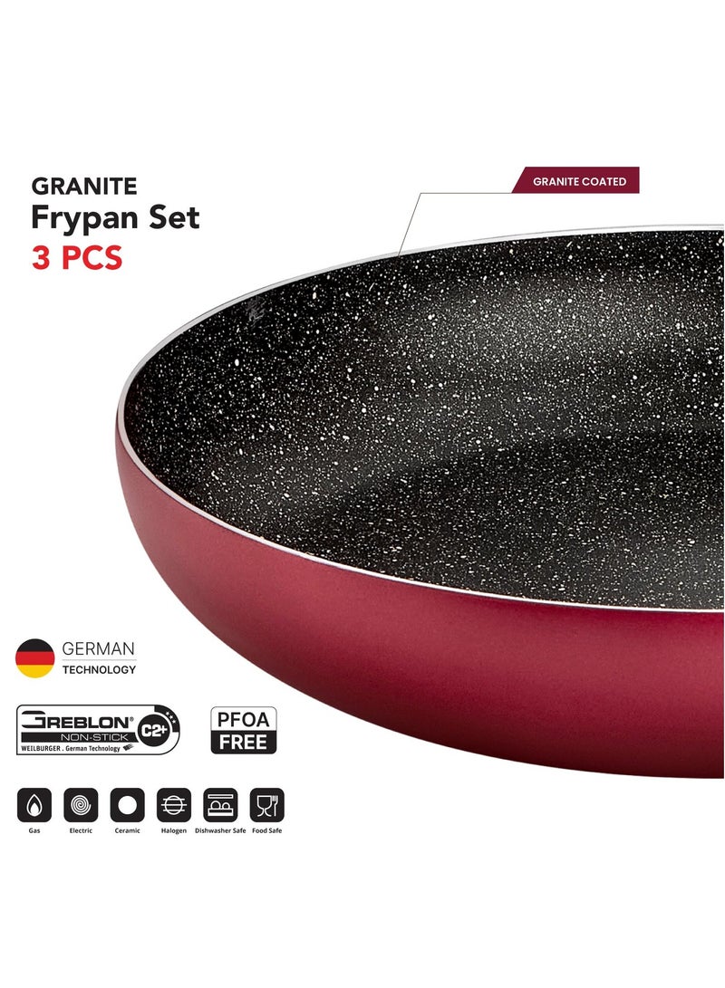 RAJ NON STICK FRYPAN COOKWARE SET 22CM & 26CM WITH TURNER