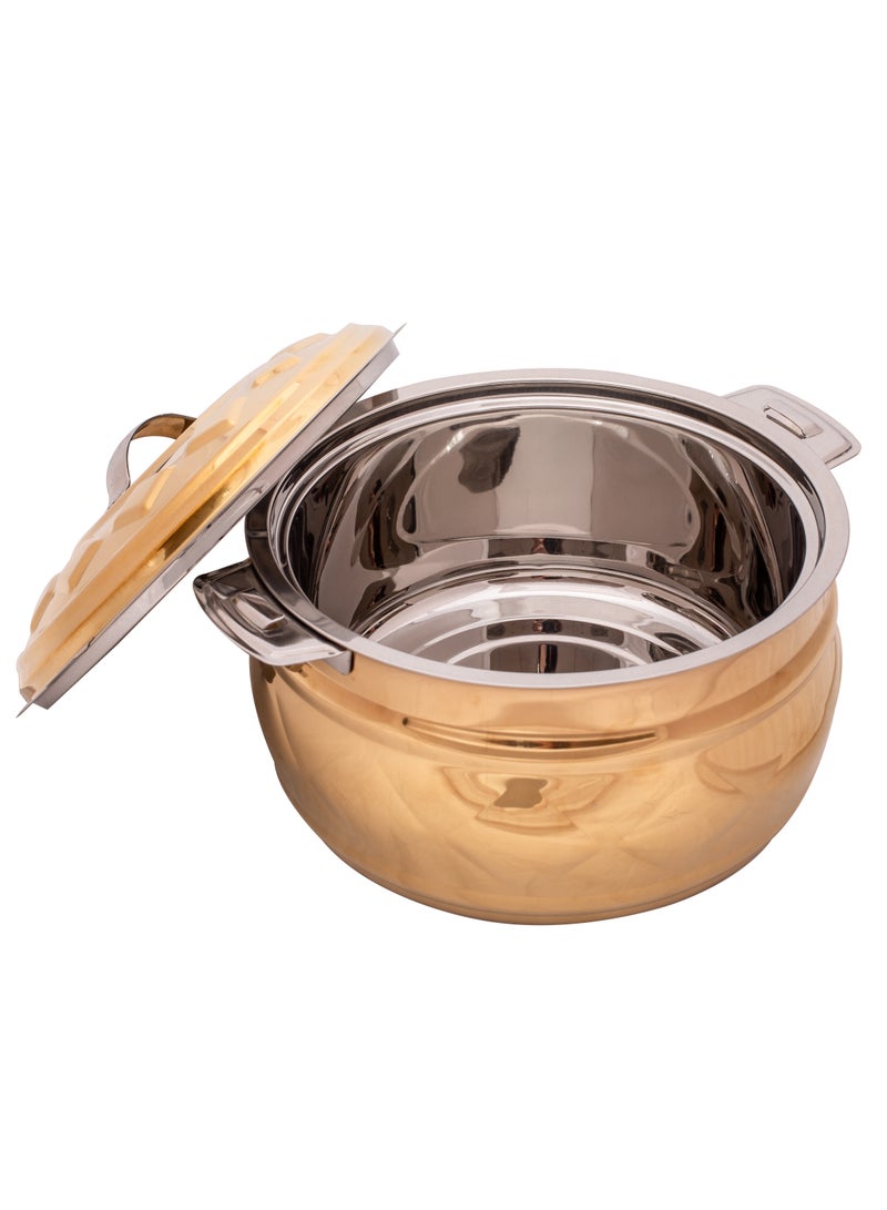 Stainless Steel New Diamond Hotpot 3.5 Liters Gold Colour
