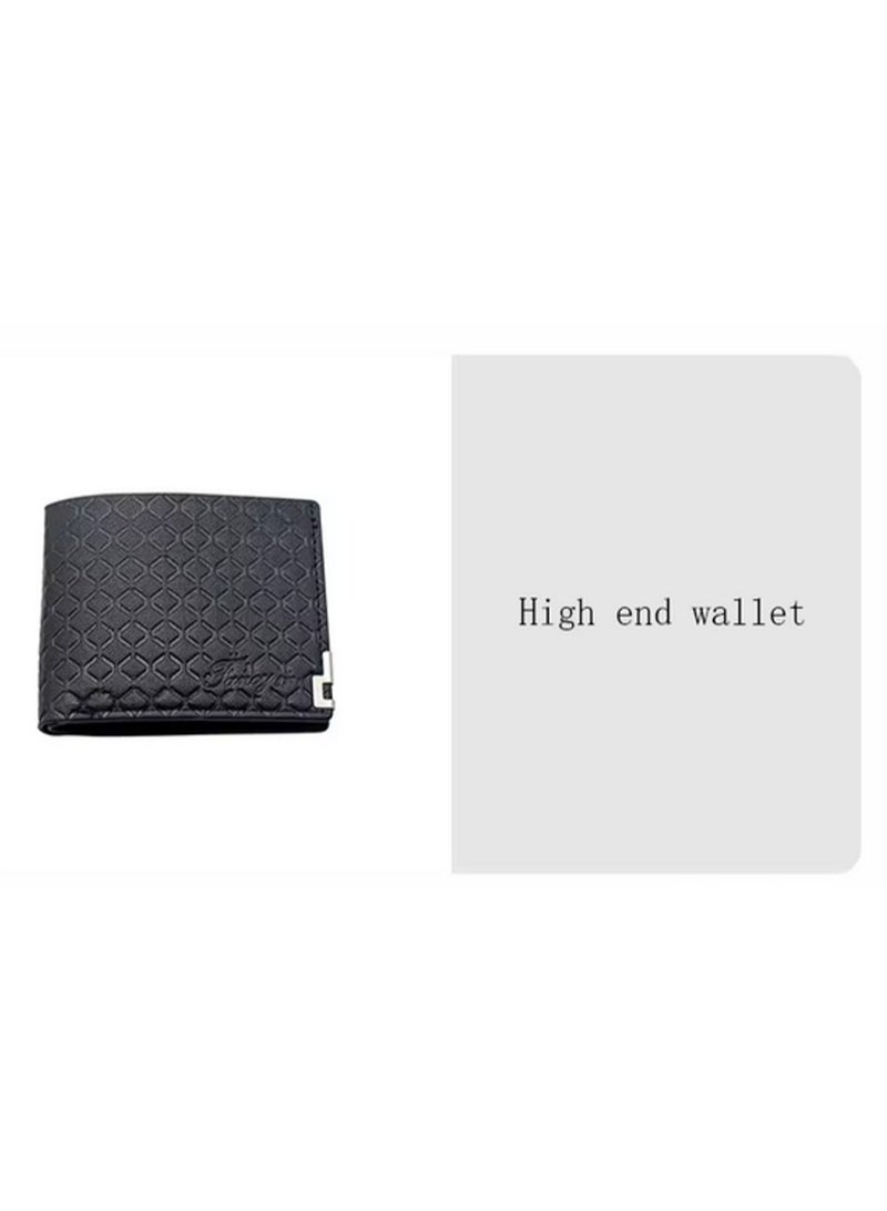 Corporate Luxury 7 Leather Sets Watch Wallet Belt Bracelet Key Chain Ballpoint Pen Rosary Box For Present Business Men Gift Set