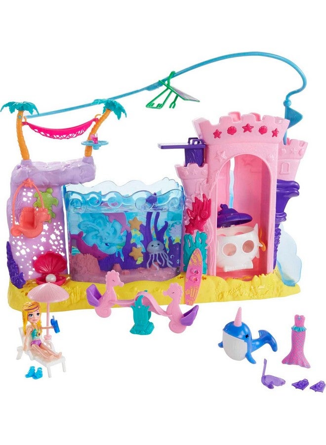 Sea & Swim Adventure Playset 3Inpolly Doll Water Tank Feature Fun Water Activities & Accessories Snorkel Fins Surfboard & More Great Toy For Ages 4 Years Old & Up