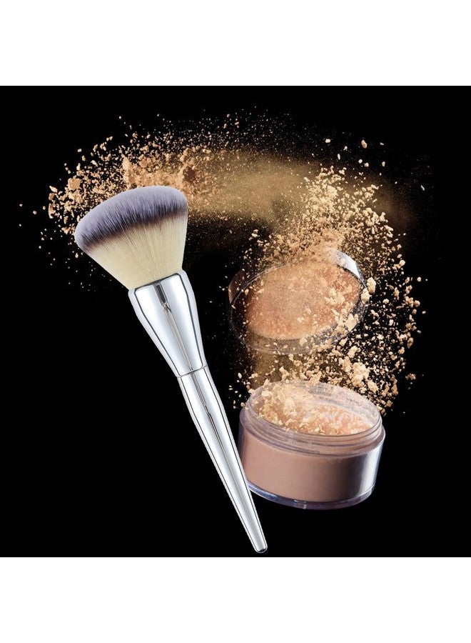 Powder Brush Large Makeup Brush For Loose Setting Pressed Powder Foundation Airbrush Poreless Flawless Application Premium Vegan Soft Bristles Fluffy Face Brush