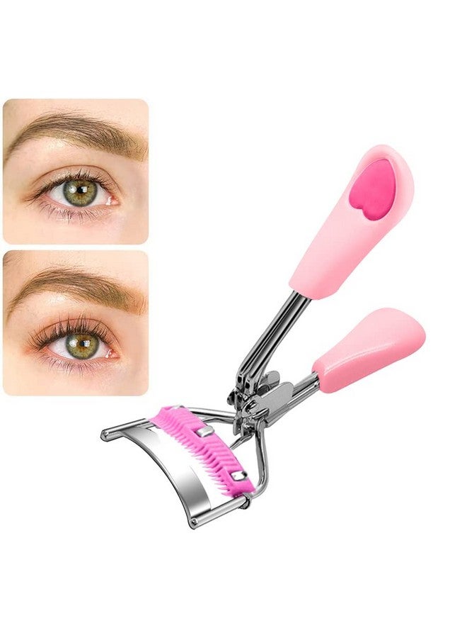 Eyelash Curler Stainless Steel With Brush Mascara Muffle False Eyelashes Accessory Best Professional Tool For Lashes Curls Pinkiou