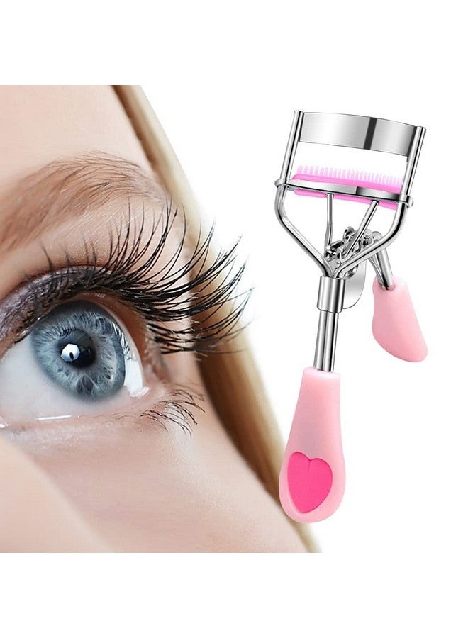 Eyelash Curler Stainless Steel With Brush Mascara Muffle False Eyelashes Accessory Best Professional Tool For Lashes Curls Pinkiou