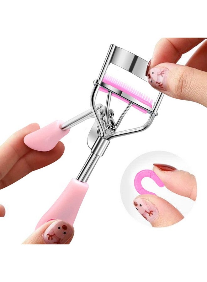 Eyelash Curler Stainless Steel With Brush Mascara Muffle False Eyelashes Accessory Best Professional Tool For Lashes Curls Pinkiou