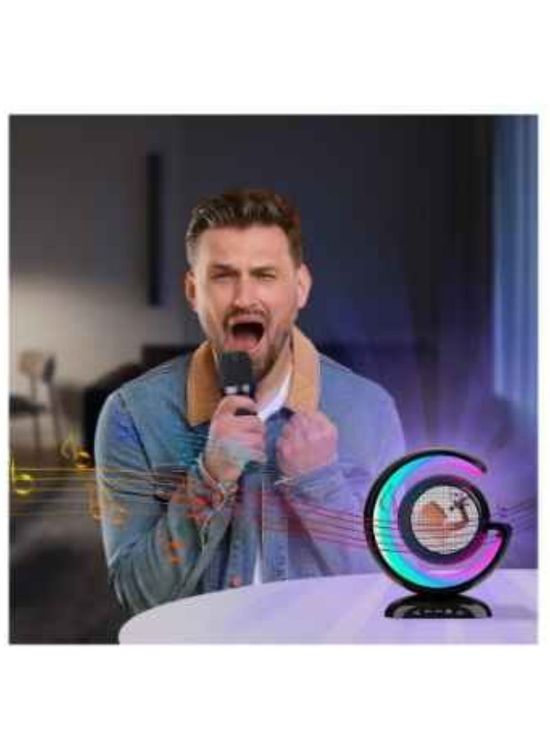 110 Karaoke Machine with Two Wireless Microphones Portable Bluetooths Speaker for Home Karaoke Birthday Party with Microfone Mic and Colorful LED