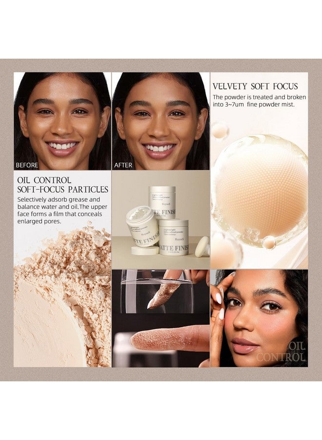 Pink Loose Setting Powder For Women Highdefinition Traceless Face Setting Powder Oil Control Waterproof Setting Makeup Lasting Coverage Lightweight Fine Texture Soft Focus Finish 02