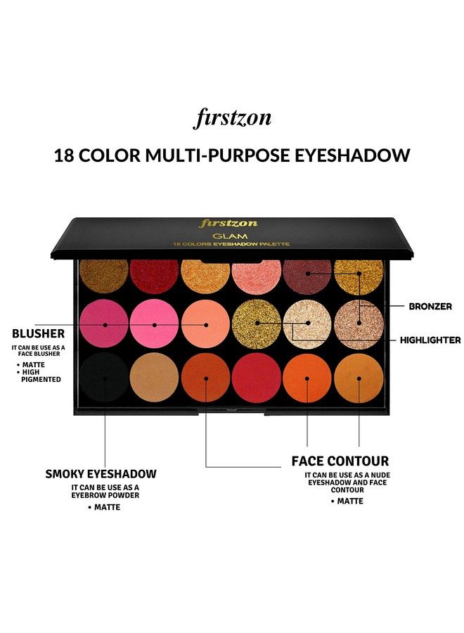 18 Color Combo Eyeshadow Palette Multicolor 22 G Matte & Shimmery Finish