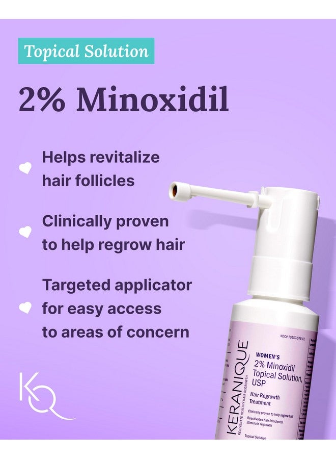 Hair Growth Products Set 2% Minoxidil Keranique Hair Regrowth Treatment For Women Deep Hydrating Shampoo And Conditioner Hair Thickening & Volumizing Spray Hair Loss Treatment System