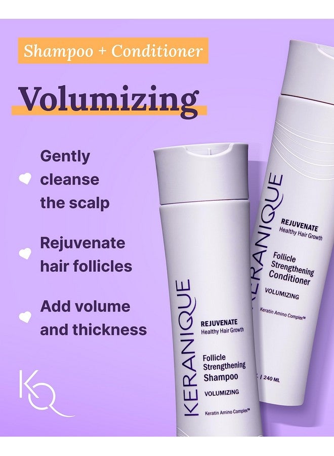 Volumizing Hair Products Set For Thinning Hair Thickening Shampoo And Conditioner Follicle Booster Hair Serum Volumizing Spray Fine Hair Texture Boost And Repair With Keratin For Women