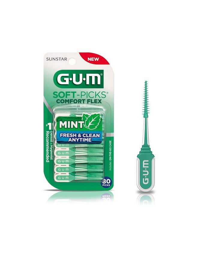 Gum Softpicks Comfort Flex Easy To Use Dental Picks For Teeth Cleaning And Gum Health Disposable Interdental Brushes With Convenient Carry Case Dentist Recommended Dental Floss Picks 80Ct