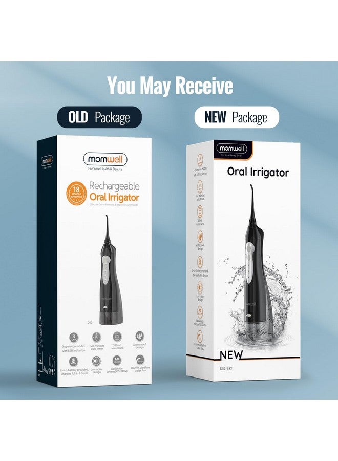 Water Flosser Mornwell Water Flossers For Teeth330Ml Tank Usb Rechargeable Dental Flosser Ipx7 Waterproof 3 Modes & 4 Jet Tips Portable Dental Oral Irrigatorprofessional Water Flosser