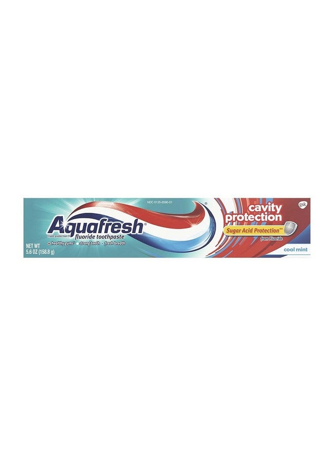 Aqua Fresh Cavity Protection Fluoride Toothpaste Cool Mint 5.6 Ounce (Pack Of 2)