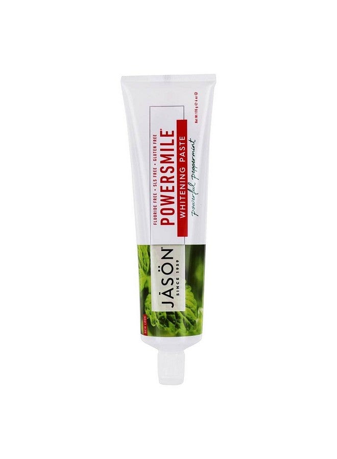 Powersmile Whitening Fluoridefree Toothpaste Powerful Peppermint 6 Ounce Tube
