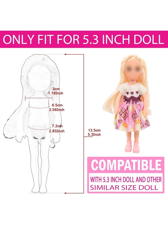 Mini 5.3 Inch6 Inch Doll Clothes And Accessories 6 Beach Swimsuits 3 Dresses With 2 Swimming Rings 2 Drinks 2 Hats 2 Glasses 2 Shoes