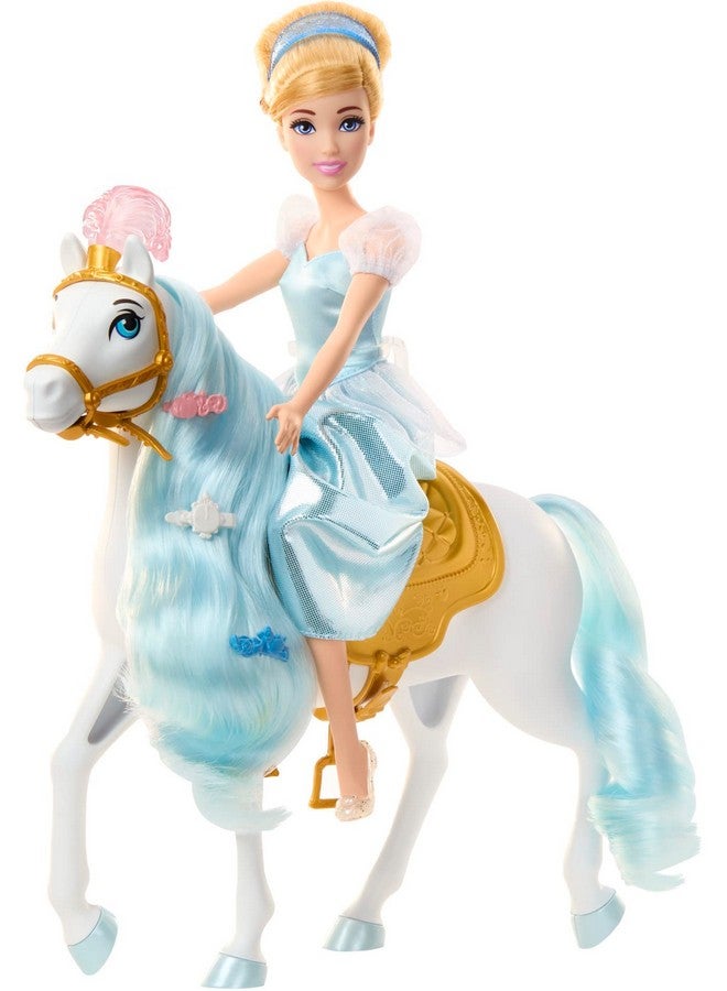 Disney Princess Toys Cinderella Doll With Horse And Styling Accessories Inspired By The Disney Movie (Amazon Exclusive)