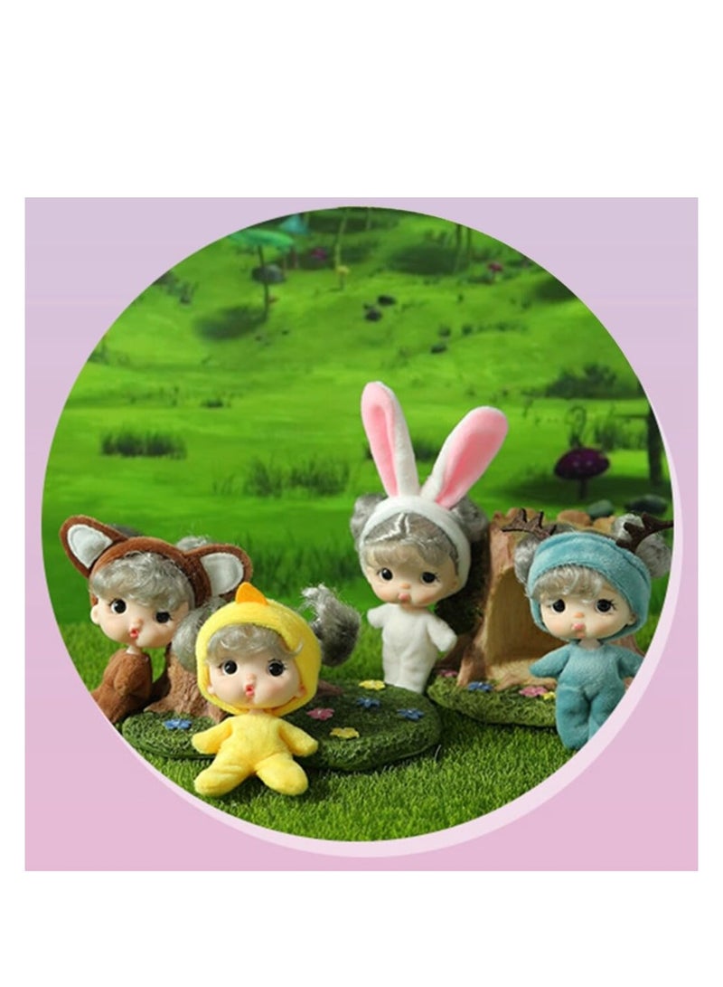 Mini Little Girl Doll, Adjustable Joints Cute Character Statue, Children Birthday Birthday Gifts for Kids Little Girls Boys Age 3 4 5, Made of PVC, Odorless, Wear-Resistant and Durable (6pcs)