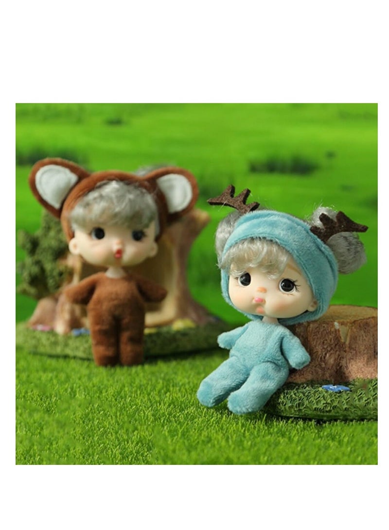 Mini Little Girl Doll, Adjustable Joints Cute Character Statue, Children Birthday Birthday Gifts for Kids Little Girls Boys Age 3 4 5, Made of PVC, Odorless, Wear-Resistant and Durable (6pcs)
