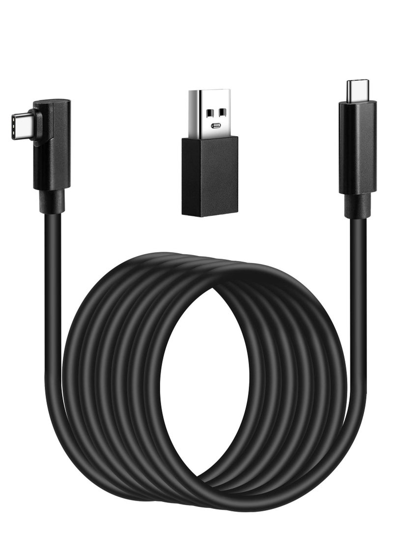 Compatible for Oculus Quest 2 Link Cable 16FT, VR Headset Cable for Oculus Quest 2 / Quest 1, USB 3.2 Type C to C High Speed Data Transfer Charging Cord for Gaming PC & USB C Chargers
