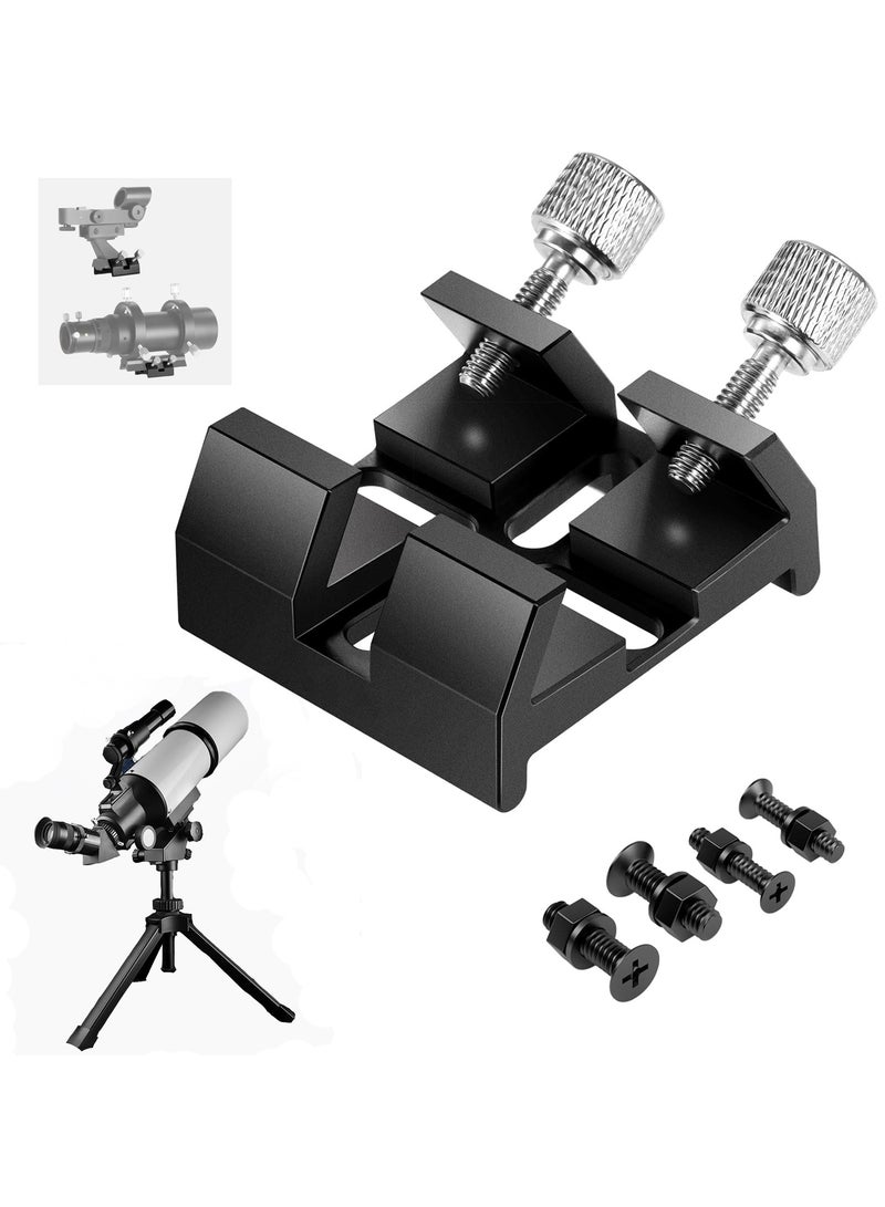 Universal Dovetail Base Telescope Mount, Dovetail Clamp with Two Thumbscrews, M5/M4 Screws, LS-15, Dovetail Base for Finder Scope