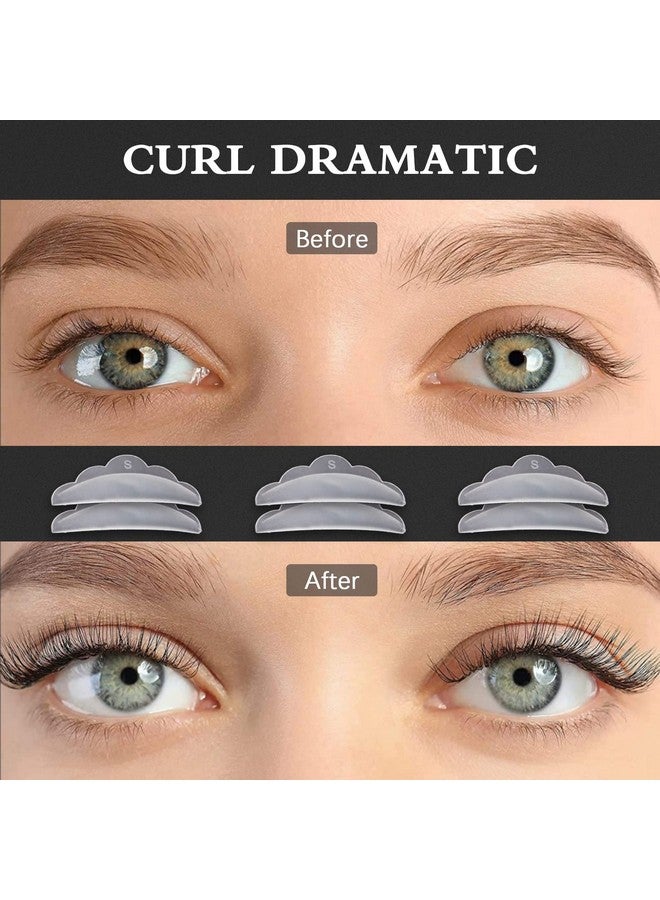 Lash Lift Rods Lash Lift Pads 6 Pcs Sss Reusable Eyelash Perming Curler Shield Pads With Premium Pu Storage Case For Perfect Lash Lifting