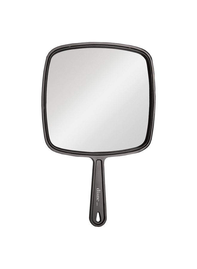 Professional Quality Hand Mirrorhand Held Mirror With Handle Single Sided Vanity Makeup Mirror For Women Men Salon Barber Shaving And Travel Large 9 X 12.75 In Black