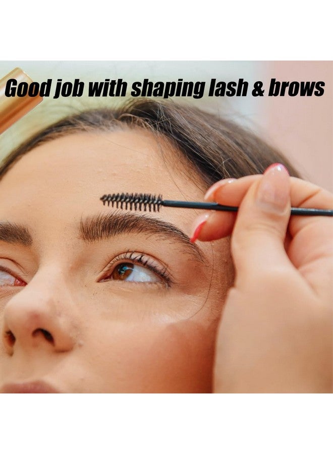 100Pcs Disposable Lash Spooliesmascara Wands Brush For Eyelash Extensions And Eyebrow Brush With Containerblack