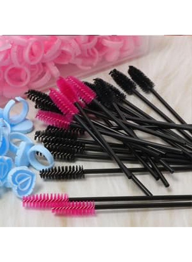 100Pcs Disposable Lash Spooliesmascara Wands Brush For Eyelash Extensions And Eyebrow Brush With Containerblack