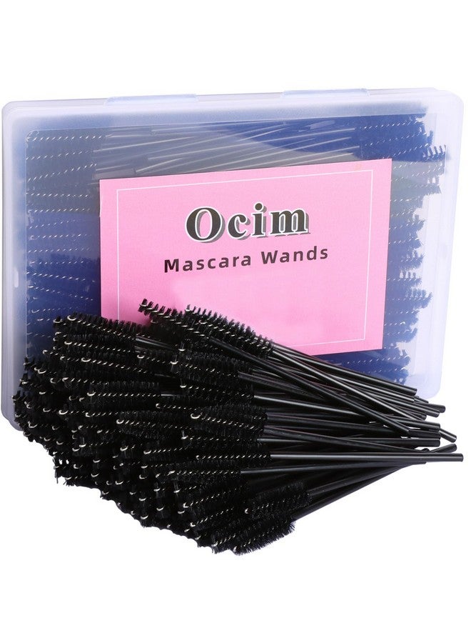 100Pcs Disposable Lash Spooliesmascara Wands Brush For Eyelash Extensions And Eyebrow Brush With Containerblack