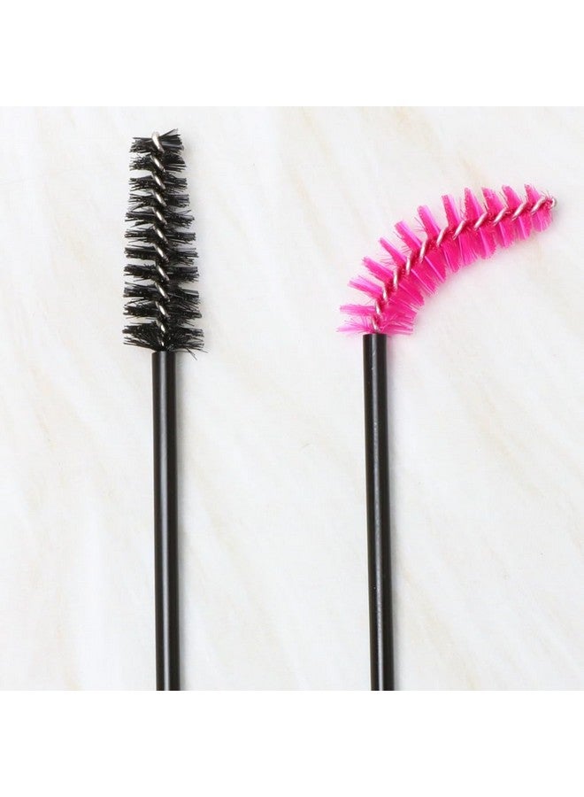 100Pcs Disposable Lash Spooliesmascara Wands Brush For Eyelash Extensions And Eyebrow Brush With Containerblack