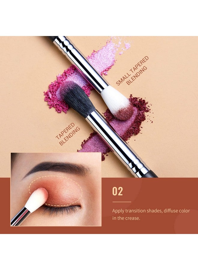 Eyeshadow Brush Set Professional Eye Blending Brushes For Lid Small Fluffy Soft Eye Brushes 10Pcs T331