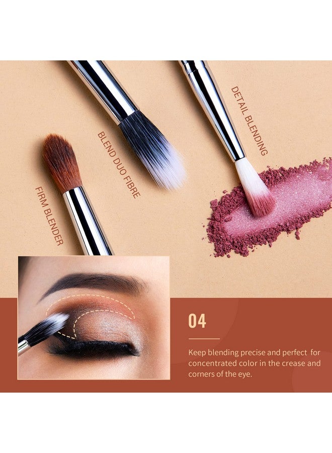 Eyeshadow Brush Set Professional Eye Blending Brushes For Lid Small Fluffy Soft Eye Brushes 10Pcs T331