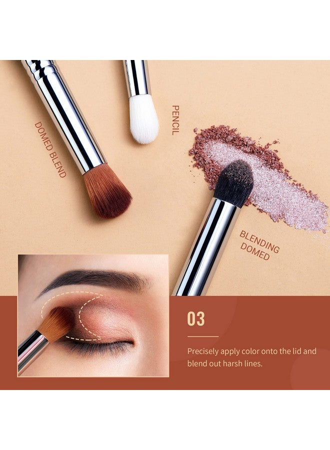 Eyeshadow Brush Set Professional Eye Blending Brushes For Lid Small Fluffy Soft Eye Brushes 10Pcs T331