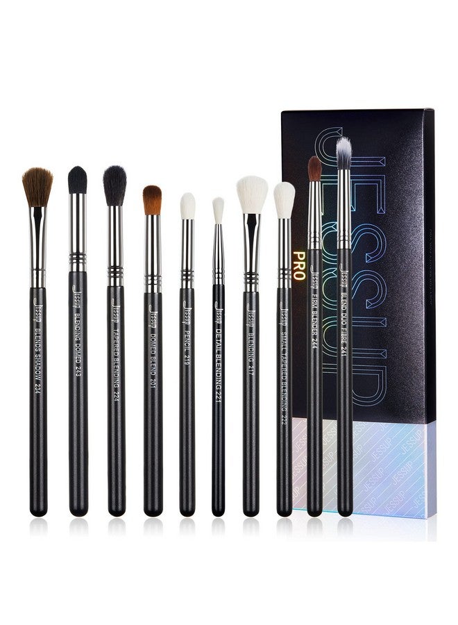 Eyeshadow Brush Set Professional Eye Blending Brushes For Lid Small Fluffy Soft Eye Brushes 10Pcs T331