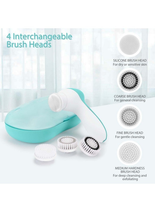 Rechargeable Facial Cleansing Spin Brush Set With 4 Exfoliating Brush Headscomplete Face Spa System By Clsevxywaterproof Face Scrubber For Gentle Exfoliation And Deep Scrubbing