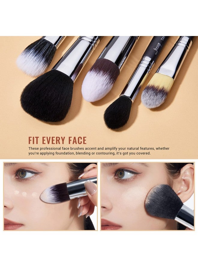 Makeup Brushes Set Professional 27 Pcs Brush Makeup Premium Synthetic Foundation Contour Powder Blush Highlighter Eyeshadow Concealer Brow Face Make Up Brushes Tools Blacksilver T133