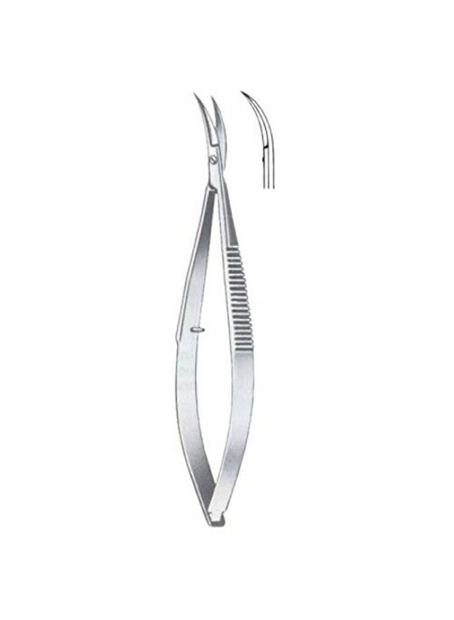 Professional Eye Brow Micro Scissors 4.5 Straight Castroviejo Stitch Cutting Embroidery Spring Action Extra Sharp For Enteyeskindental 61065 By Macs (Eye Brow Scissors Curved)