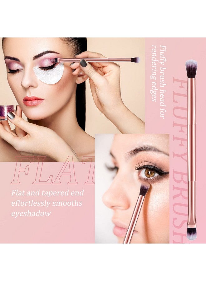 6 Pcs Eyeshadow Smudge Brush 2In1 Eyeshadow Brush 2 Double Ended Make Up Brush Concealer Brush Under Eye Small Soft Firm Pointed Foundation Makeup Applicator For Blending Eye Shadow Liner