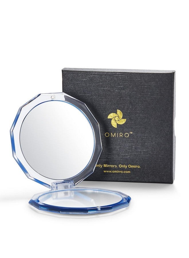 Compact Mirror 3½ 1X10X Magnification Mini Folding Makeup Mirror For Purses (Color Of The Year 2020Classic Blue)