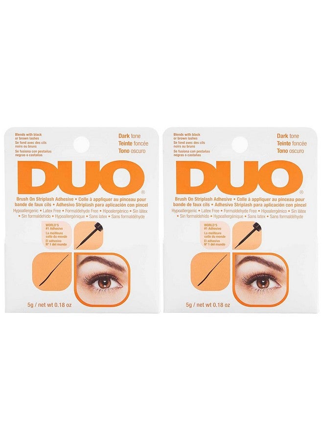 Brushon Strip Lash Adhesive Dark Tone 0.18 Oz 2Packs