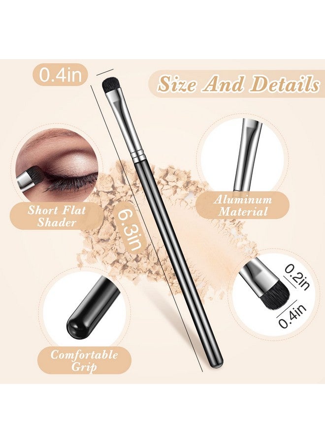 6 Pieces Eyeshadow Brush Short Shader Small Brush Smudge Makeup Brush Flat Blending Smudger Precision Crease Brush For Creasing Eye Makeup Look Eyes Eyeliner Corner Highlighter Eyebrow Concealer