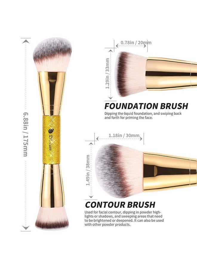 Foundation Brush Contour Makeup Brushes Double Ended Makeup Brush For Blending Liquid Powder Concealer Cream Cosmetics Blush Buffe