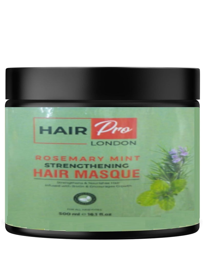 Rosemary & Mint Strengthening Mask Deep Treatment with Essential Oil & Biotin, Miracle Repair for Dry, Damaged & Frizzy Hair, 340g/12oz