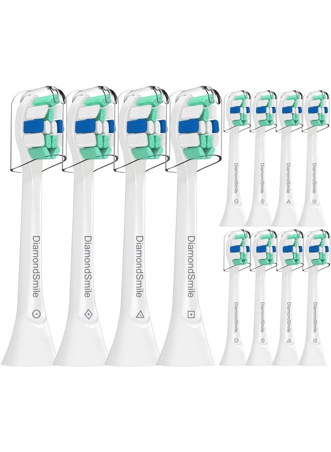 Replacement Toothbrush Heads Compatible With Aquasonic Black Series Vibe Series Black Series Pro And For Duo Series Pro Electric Toothbrush（12 Pack White）