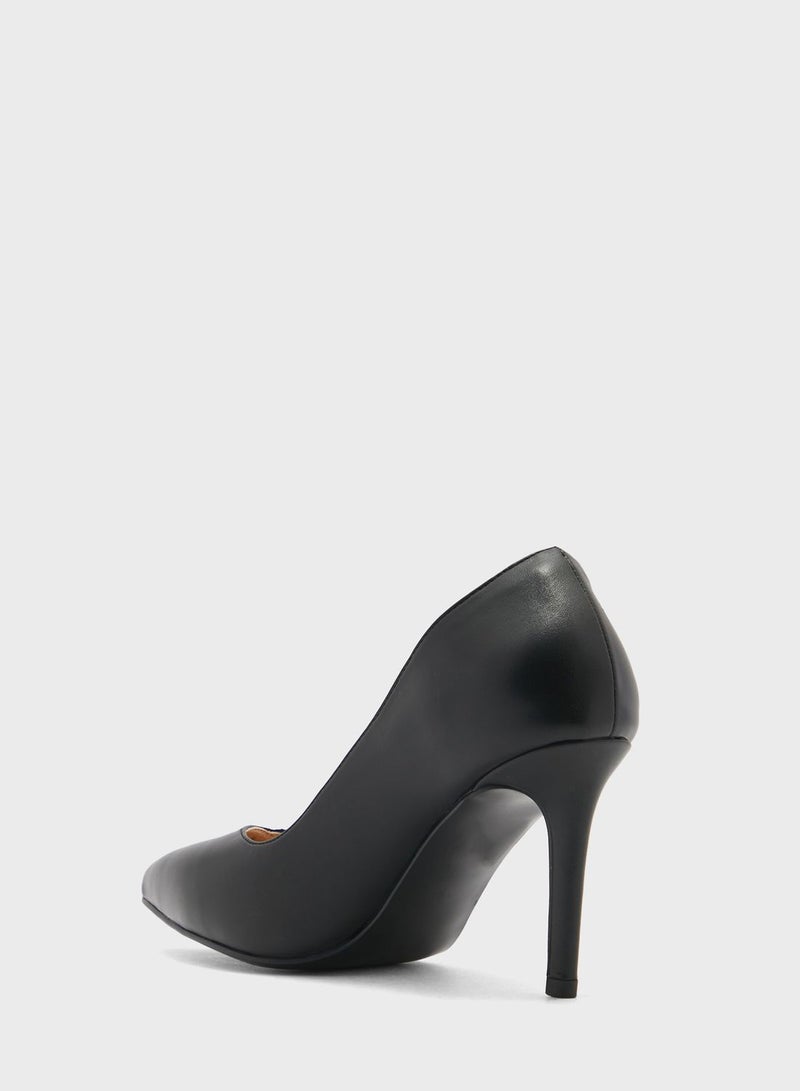 Diamante Colour Block Pointed Pump