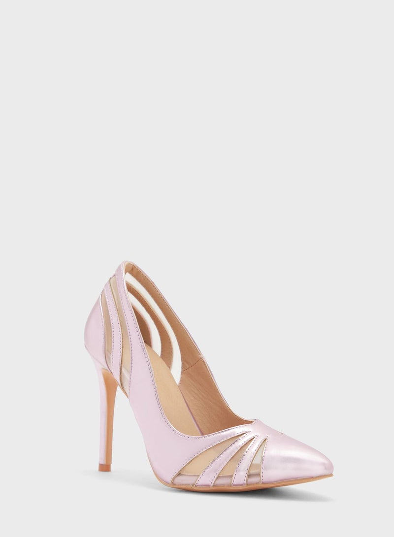 Cutout Detail Pointed Pump